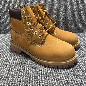 Timberland® Youth 1M Premium 6-Inch Waterproof Boot in Wheat Nubuck